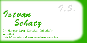 istvan schatz business card